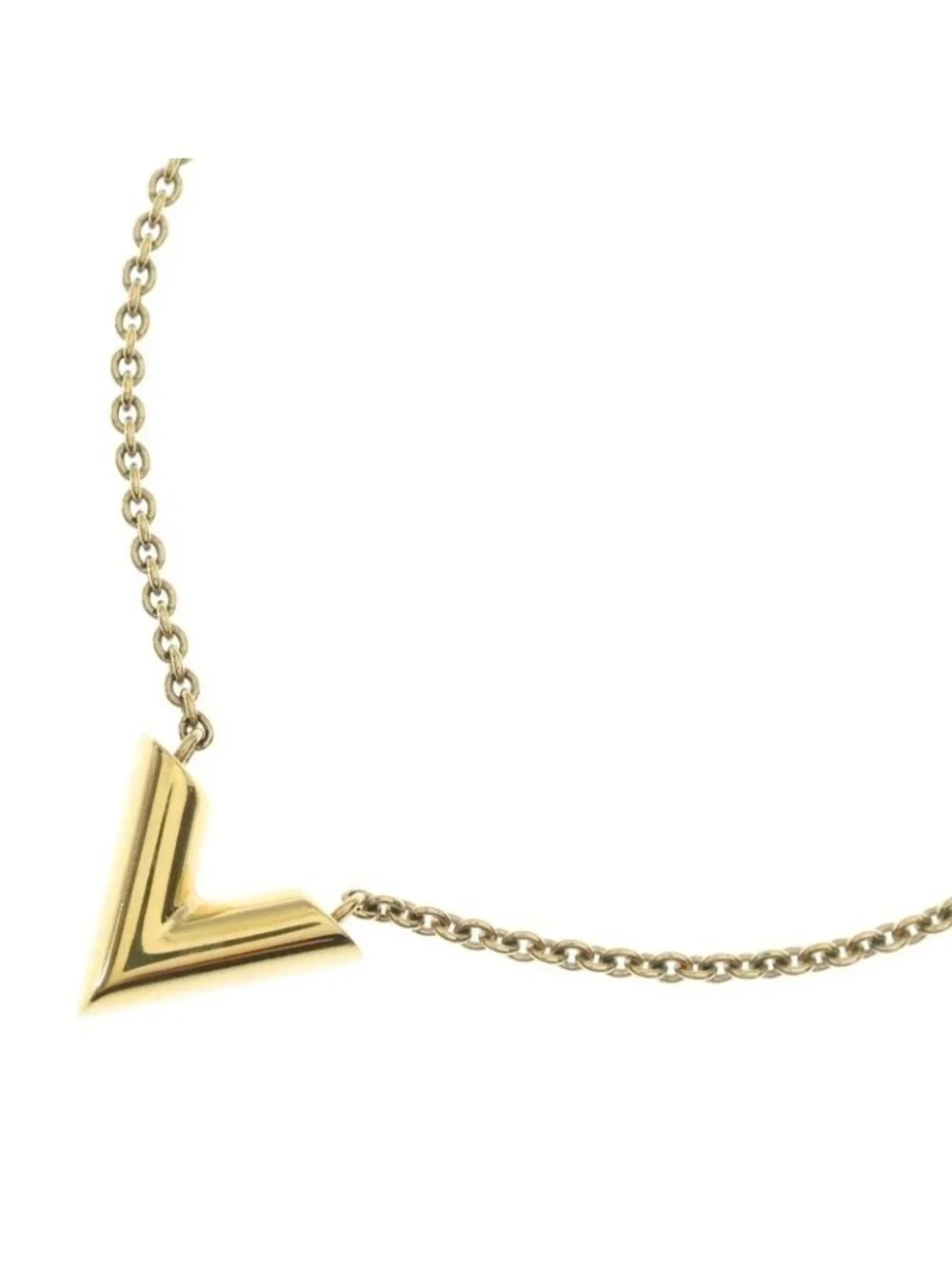 Louis Vuitton Essential Necklace Pendant Chain Gold - Picture 1 of 6